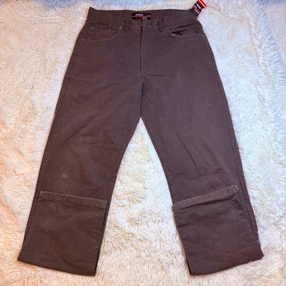 NWT classic fit Classic Men's Brown jeans 32” waist